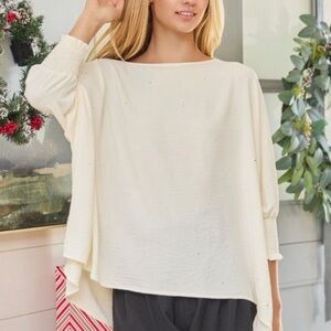 Elegant Cream Women's Top